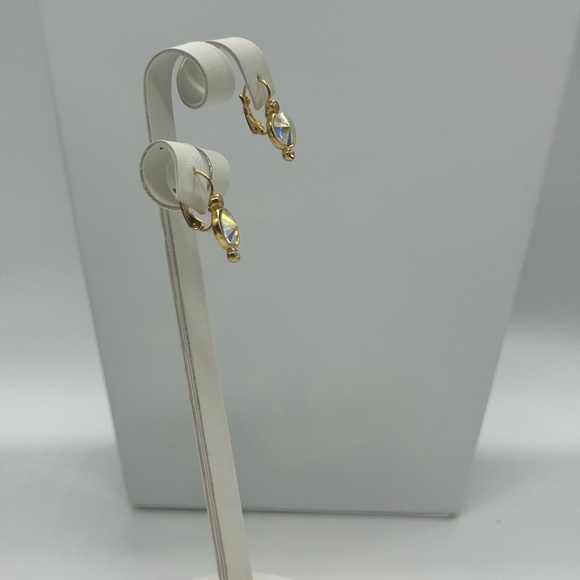 AB Crystal Earrings Made w/ Swarovski Crystal - Picture 5 of 7